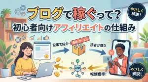 ブログで稼ぐって何をすればいいの?初心者向けアフィリエイトの仕組みをやさしく解説