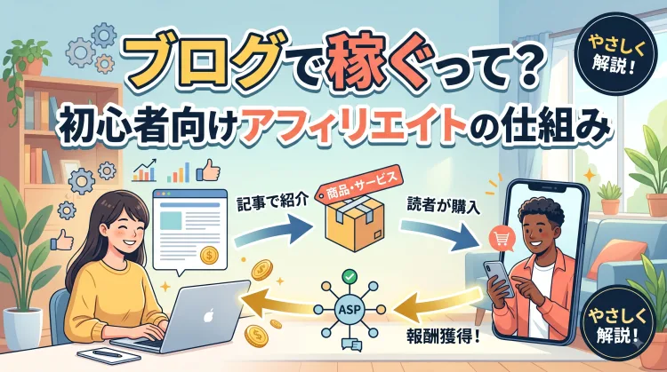 ブログで稼ぐって何をすればいいの?初心者向けアフィリエイトの仕組みをやさしく解説