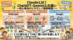 Claudeとは?ChatGPT・Geminiとの違いをAI初心者向けにやさしく解説