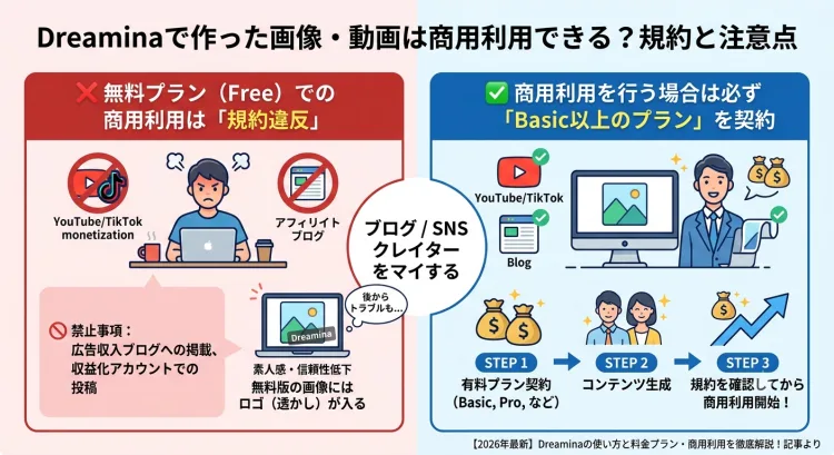 dreaminaで作成した画像動画に関する規約
