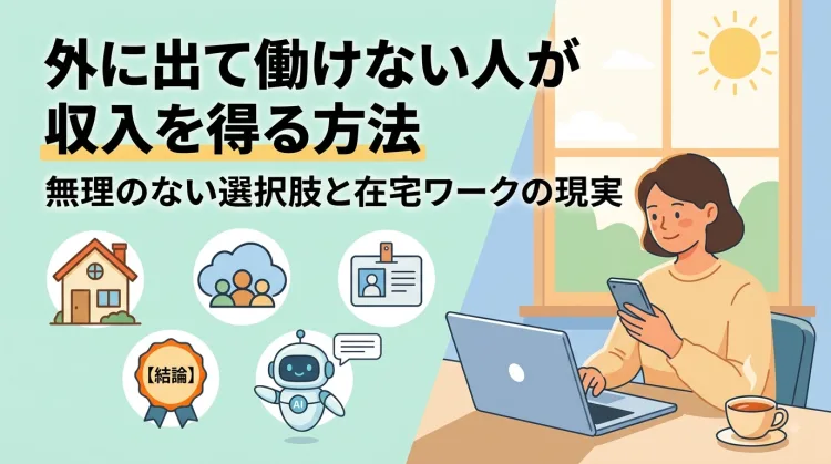 外に出て働けない人が収入を得る方法(在宅ワークの現実)